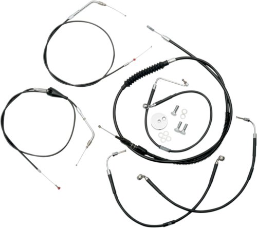 LA Choppers LA-8005KT-13B Cable/Brake Line Kit 12-14in. Ape Hangers Black