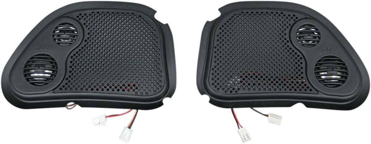 J&M Rokker XX Fairing Speaker Grills W/ Mid-Tweeter Harley Road Glide FLTR 98-13