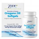 Zane Hellas 20% Oregano Oil Softgels. Provides 100mg Carvacrol per softgel. Pack of 2 - 120 Softgels