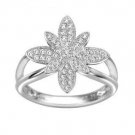 18K White Gold Diamond Floral Ring