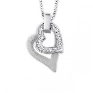 18K Diamond Heart Necklace