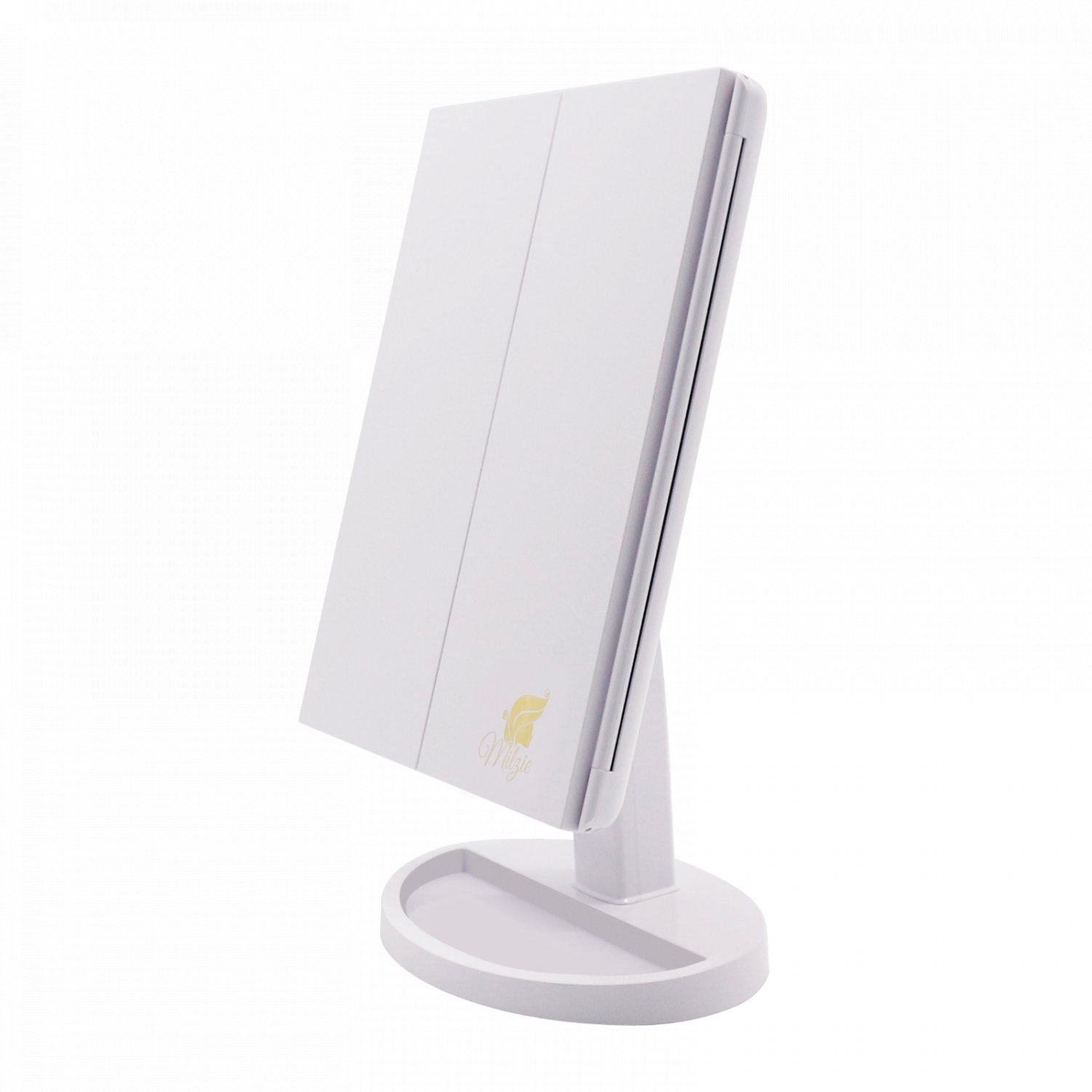 Milzie Makeup Vanity Mirror with 44 Natural White LED Lights, 3x 5x 10x