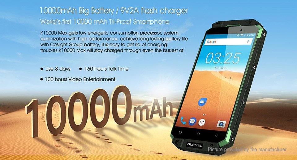 OUKITEL K10000 Max 5.5" Octa-Core Nougat LTE Smartphone (32GB/EU)