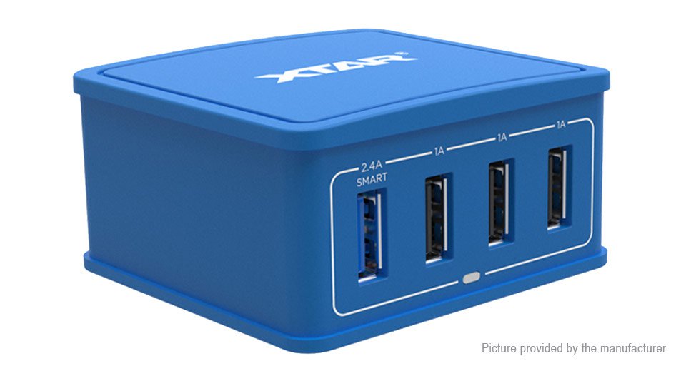 Authentic XTAR 4U 4-Port USB Wall Charger Power Adapter (US)