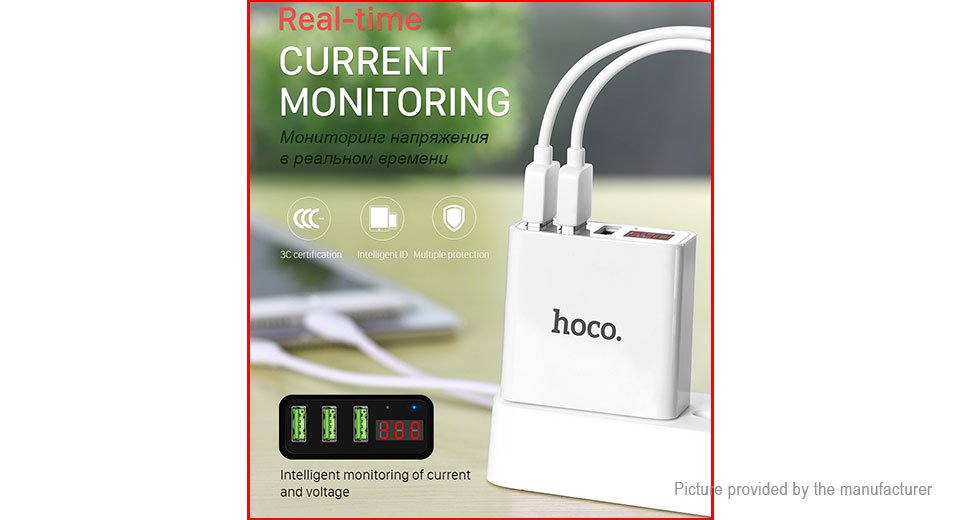 Authentic hoco C15 3-Port USB Wall Charger Power Adapter