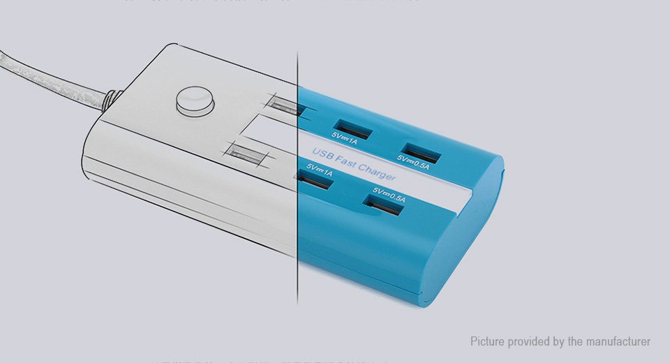 RNAi 803 6-Port USB Wall Charger Power Adapter
