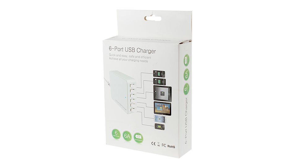 6-Port USB Charger Power Adapter