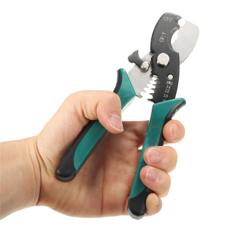TUOSEN 8 inch Wire Stripper Cable Cutting Scissor Stripping Pliers Cutter 1.6 - 4.0 mm Hand Tools