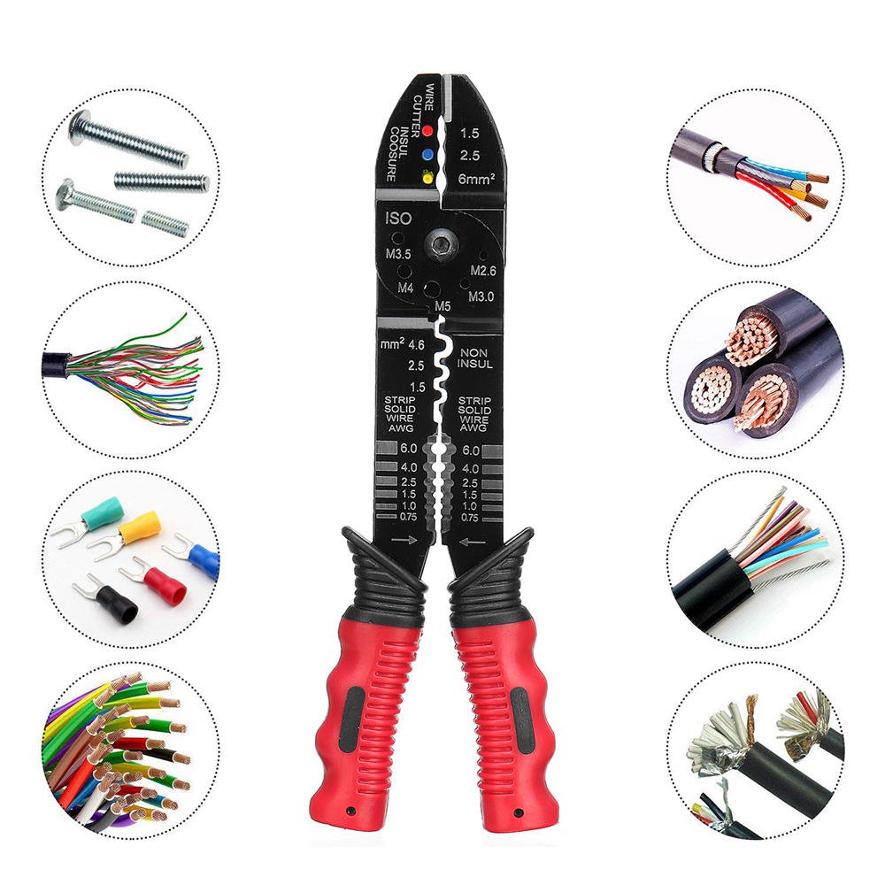3 in 1 Wire Stripper Cutter Crimping Plier For Insulated and Non Insulated Termina, Multi Tool