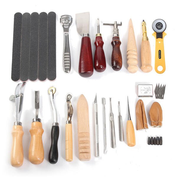 20 Pcs Leather Craft DIY Tool Hand Stitching Cutter Handicraft Tools Kit