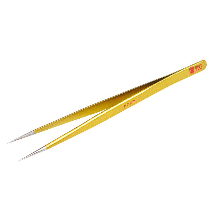 High Quality 202 Gold-plated Stainless Steel Eyelash Extension Pointed Tweezer