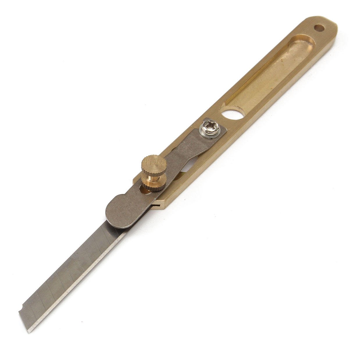 Handmade Leather Craft Tool Leather Incision Cutter Copper Trimming Cutter with 10 Blades