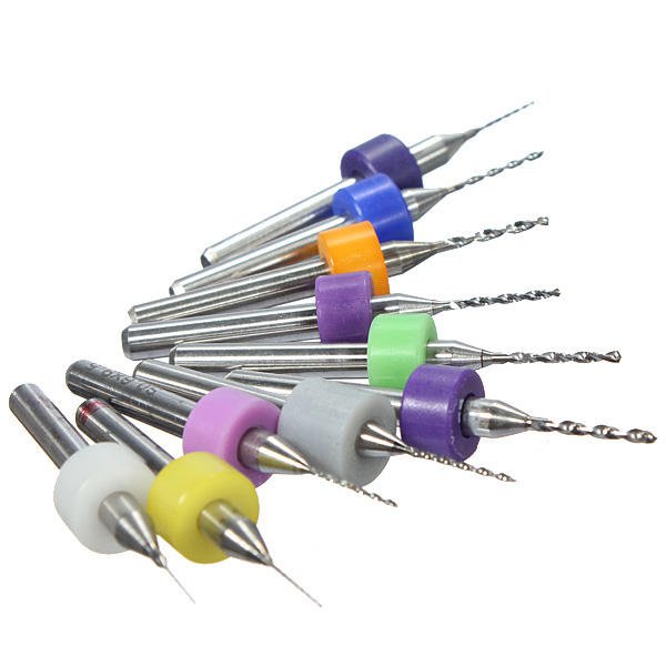 10 Pcs PCB Print Circuit Board Micro Drill Bits Tool 0.3mm to 1.2 mm
