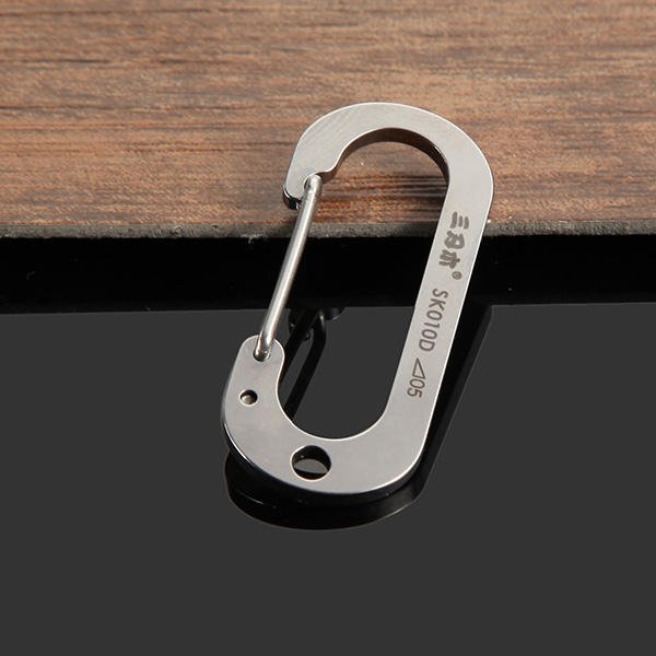 Number Zero Stainless Steel Carabiner Tool Key Chain Lucky