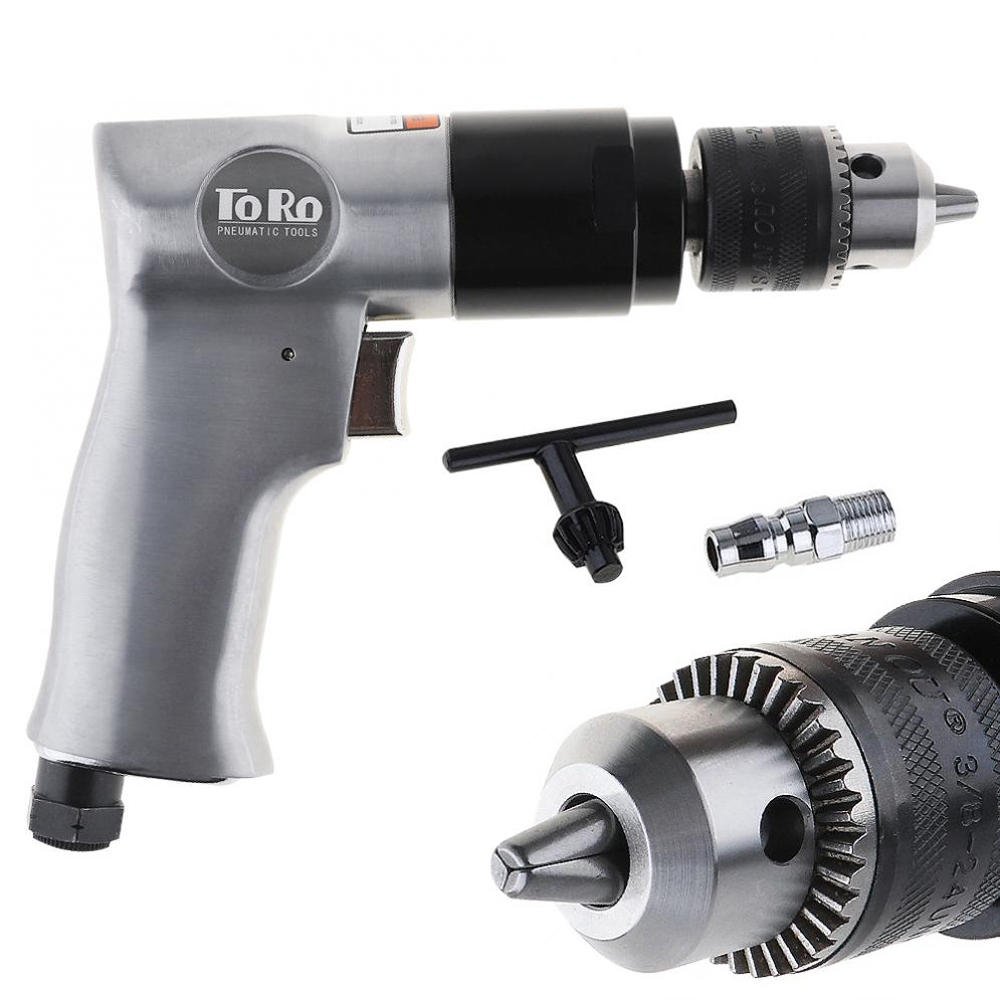3/8inch 1800rpm High-speed Cordless Pneumatic Drill Reversible Air Drill for Hole Drilling