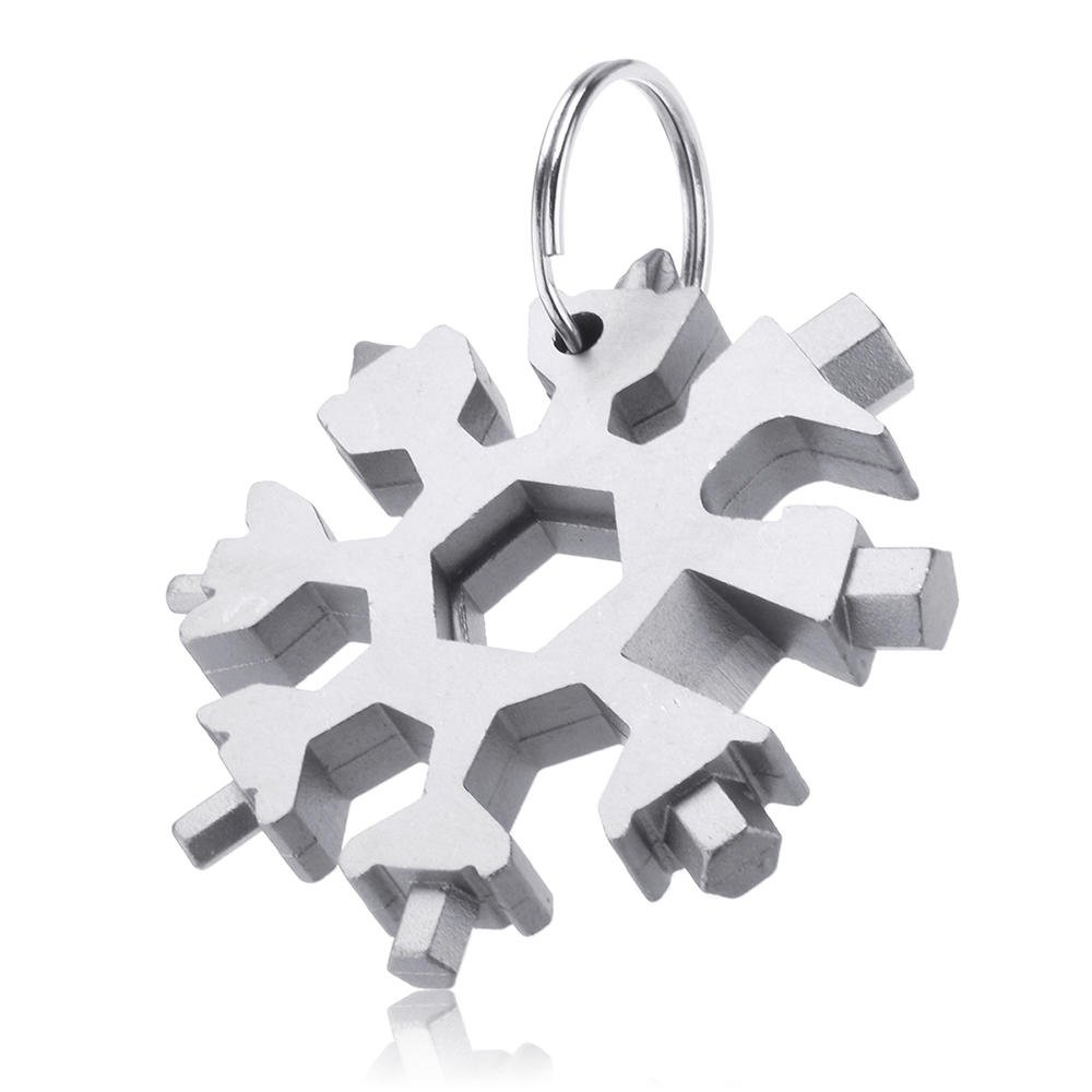 18 in 1 EDC Snowflakes Screwdriver Portable Keychain Screwdriver Bottle Opener, Multifunction
