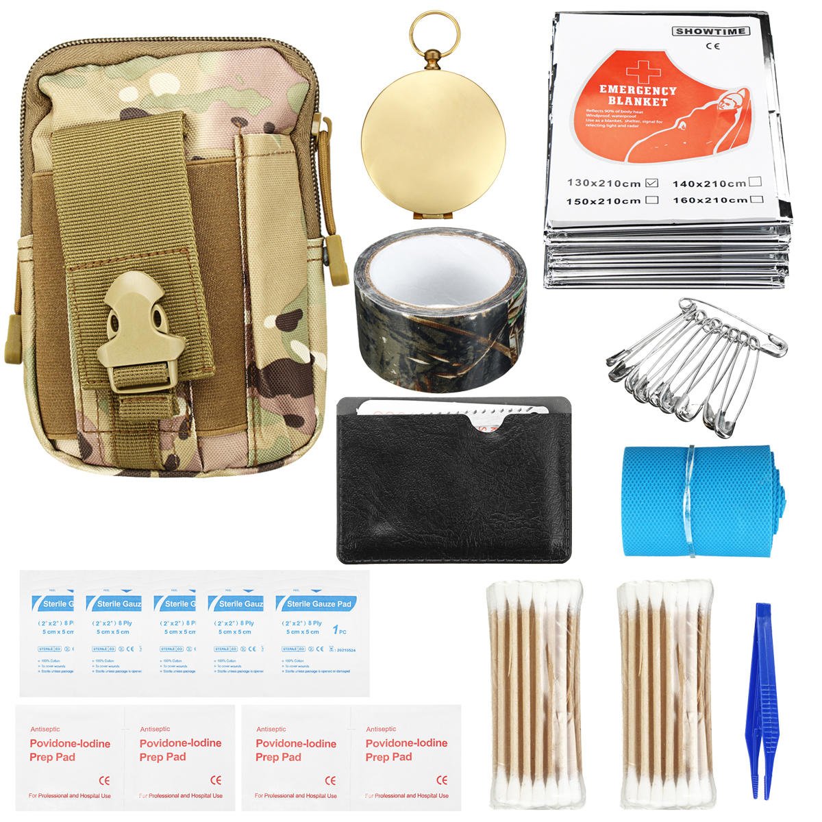 185 Pcs Survival Tools Kit, Multi-Tools First Aid Supplies Survival Gear EDC Gadget Tool