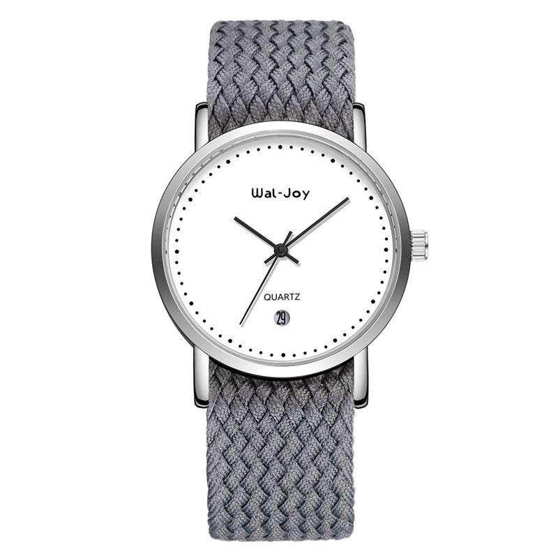 Wal-Joy WJ9007 Student Watch Simple Date Display Nylon Strap Female Quartz Wrist Watch