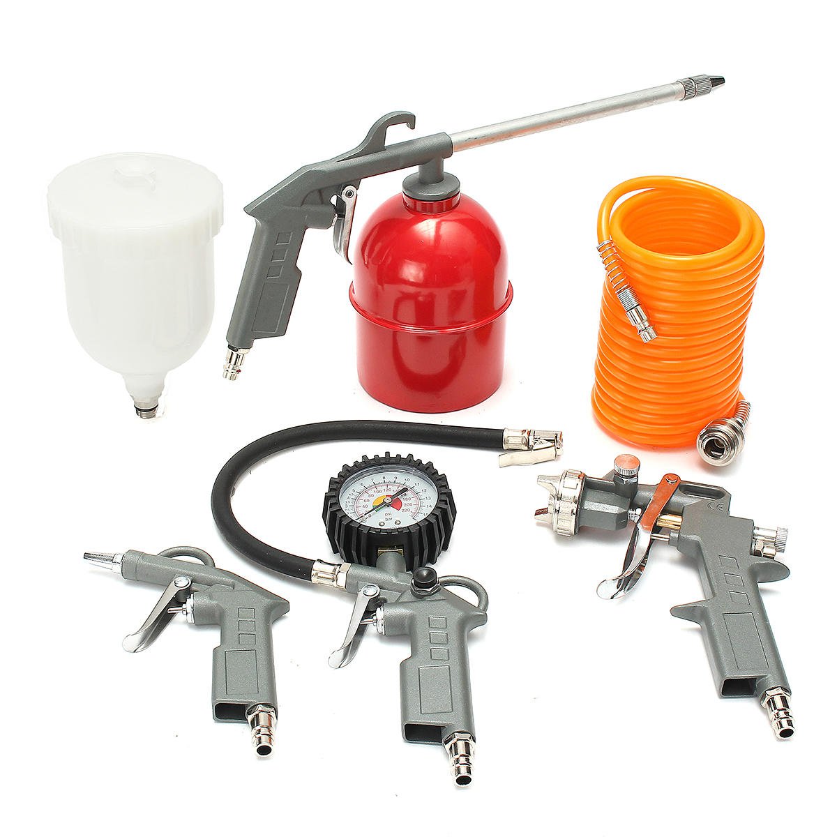 5-piece Set Of Pneumatic Sprayer Paint Tool Spraying Spray Gun Set