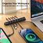 Cable Organizer Management Wire Holder Flexible USB Cable Winder Tidy Silicone Clips