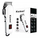 Kemei professional hair clipper adjustable hair trimmer for men rechargeable hair cut barber machine