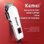 Kemei professional hair clipper adjustable hair trimmer for men rechargeable hair cut barber machine