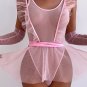 Pink Try Again Mesh Teddy and Skirt Set