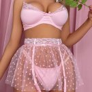 Making Up Stories Sheer Dot 3 Piece Set