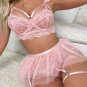Romantic Embroidered Floral Bra Set