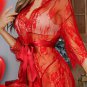 Draping Mesh and Lace Robe