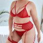 Plus Size Red Hot Beauty Bra Set