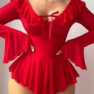Sultry Red Ruffled Off-Shoulder Bodysuit