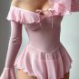 Alluring Pink Lingerie with Bell Sleeves