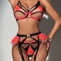 Seductive Neon Lace Bra and Garter Set