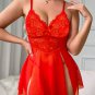 Alluring Red Lace and Mesh Babydoll