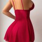 Romantic Burgundy Sheer Lace Babydoll