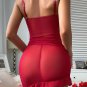 Alluring Red Lace and Mesh Chemise