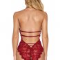 Alluring Red Floral Lace Teddy