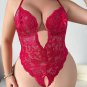 Plus Size Deep V Lace Teddy