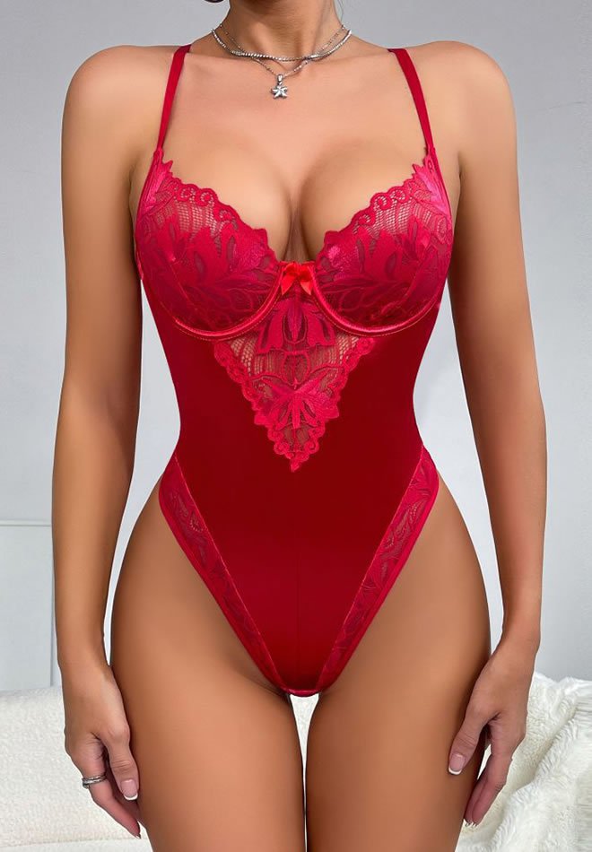 Heart Wants What It Wants Lace Teddy