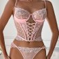 Stunning Longline Lace Bra Set
