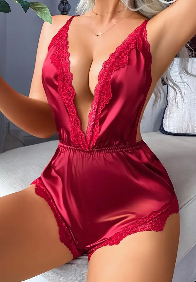 Darling Delight Satin Teddy