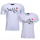 Hubby Love Wifey Printed Couple Short Sleeve T-Shirt