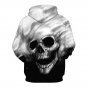 3D Skull Printing Fashion Long Sleeves Pullover Hoodie