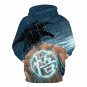 Men's Fashion 3D Print Casual Long Sleeve Hooded