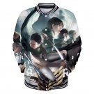 Men's 3D Print Standing Collar Jackets