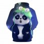 Men's Hooded Long Sleeve 3D Digital Print Panda Pullover Hoodies
