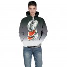 Men's 3D Moon Print Long Sleeve Hoodies