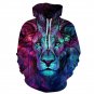 Men's 3D Lion Print Long Sleeve Hoodies