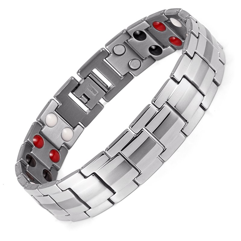 Legend - Mens Titanium Germanium Ion FIR Magnetic Bracelets Benefit